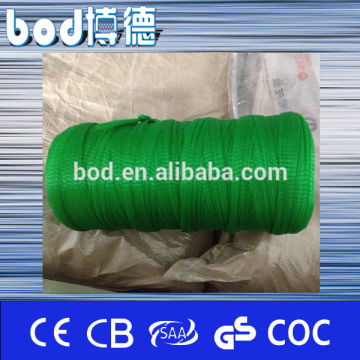 extruded long thin net bag in green