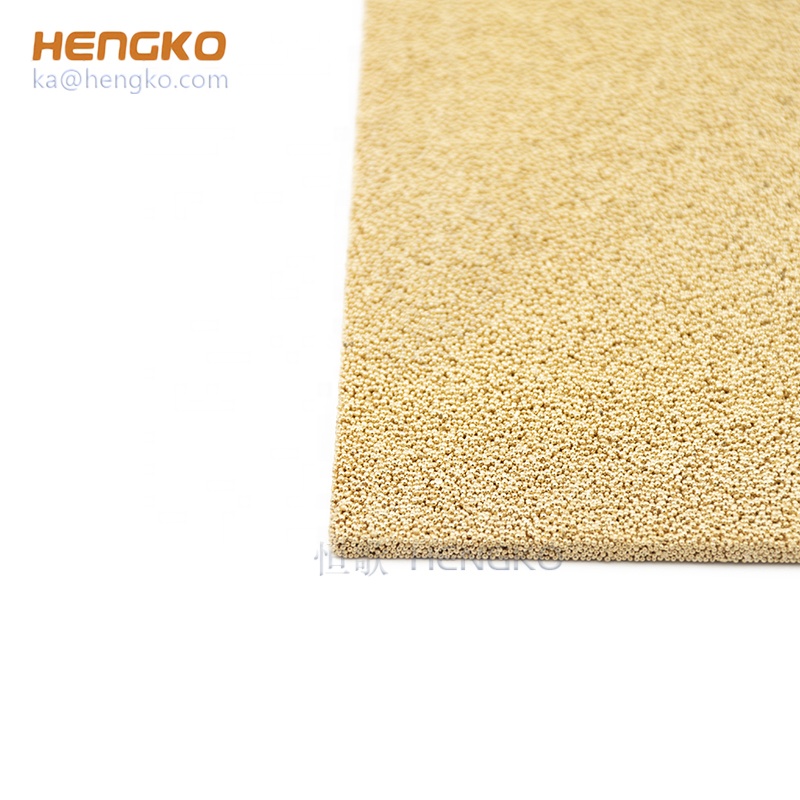 HENGKO Custom direct sales rectangular microns sintered bronze disc filter porous metal powder sintering filter plate