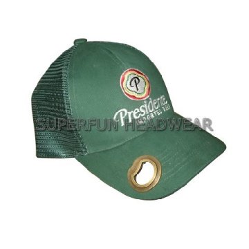 beer bottle opener trucker mesh caps