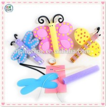 3D butterfly eva foam craft with chenille stem,decoration stationery tape and etc. , eva foam craft educational toys for kids