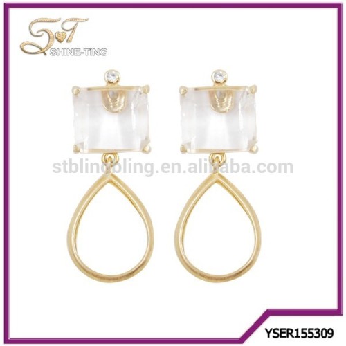 acrylic stone with zircon insert hoop pictures of gold earrings