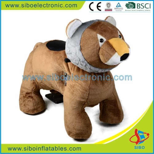 GM5921 Coin Operated Happy animal ride horse type baby plush animal ride on