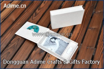 Linen CD DVD USB Photo Prints Image Packaging Holder