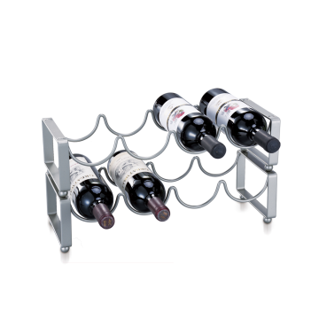 Double Tier Stainless Steel Wine Bottle Holder