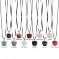 Crystal 20MM Gemstone Apple Pendant Keychain with 7 Chakra Chain