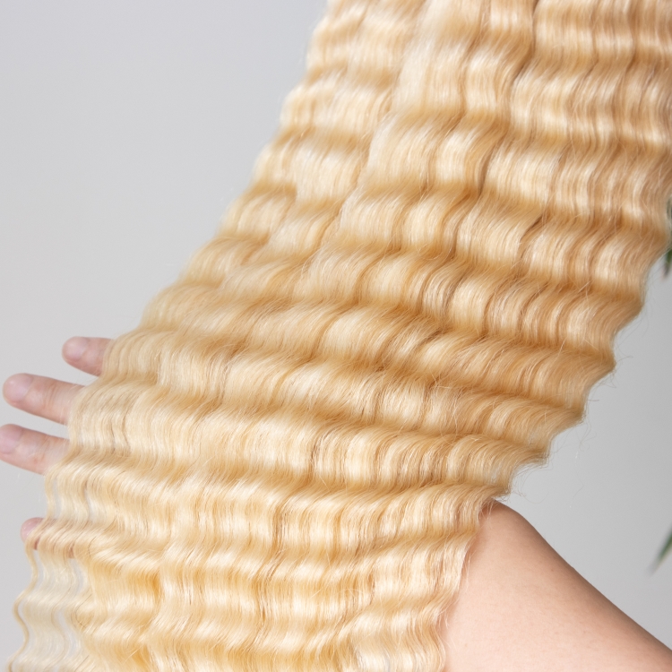 613 deep wave Wholesale Virgin Human Hair Weave Bundle Vendor Cuticle Aligned Hair Free Sample 10A Siliky Brazilian Hair Bundles