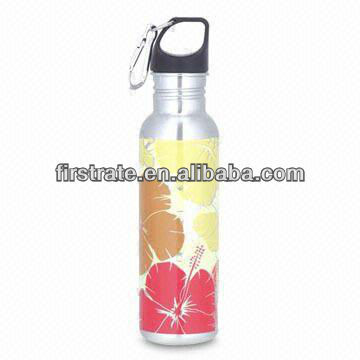 aluminum sports drink bottle with carabiner