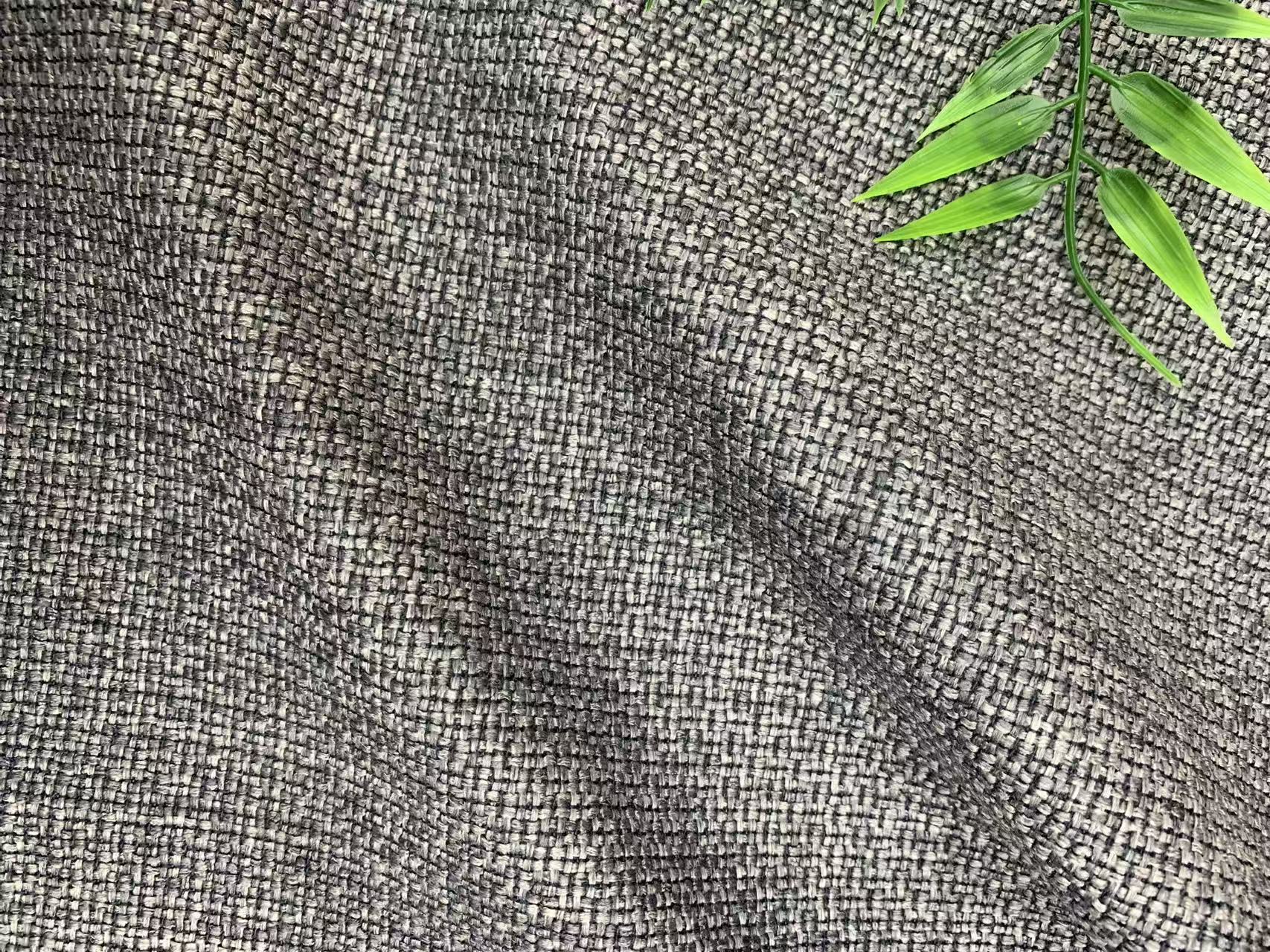 Tissu d'ameublement d'aspect lin tissé naturel Natural Woven Linen Look Upholstery Fabric