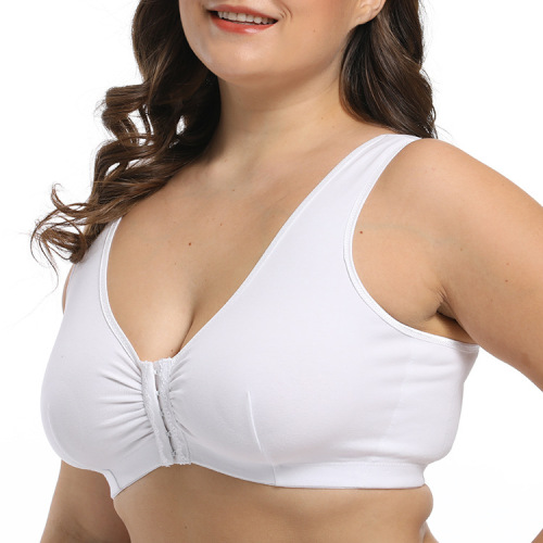 Soutien-gorge taille plus en coton avec fermeture sur le devant