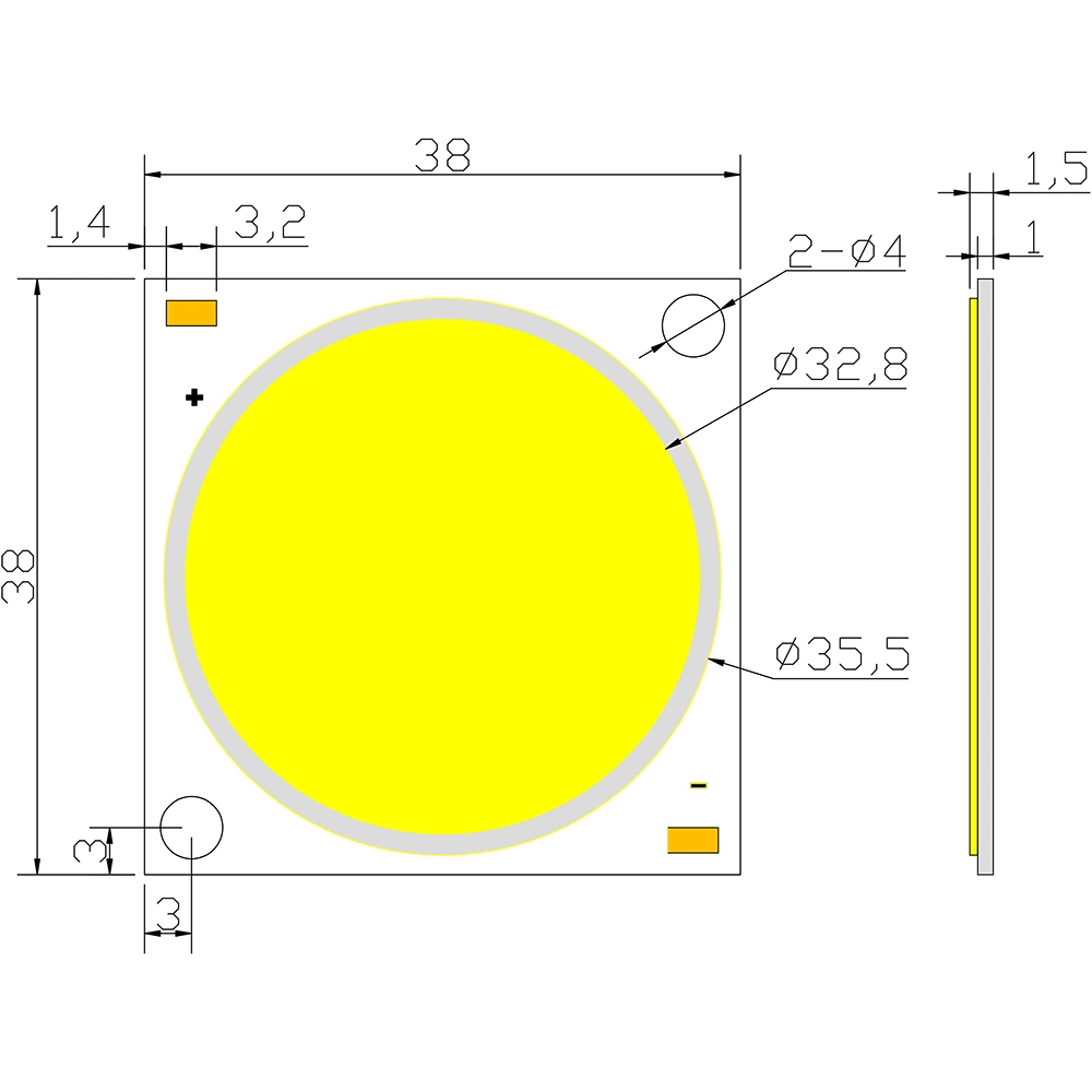 COB LED Mlt-Cl-B3838g01-18s17p150dxx