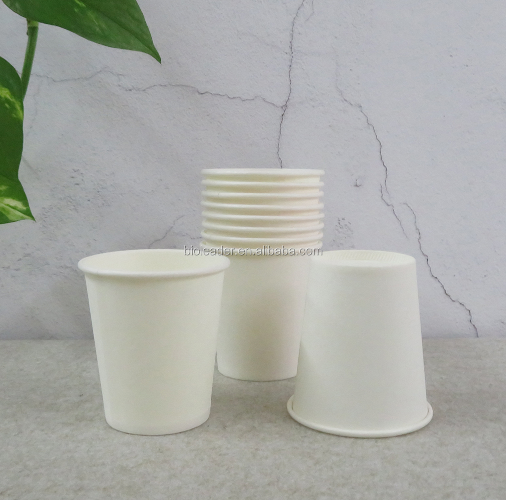 Manufacturer Directly Biodegradable Uncoated Disposable Paper Cups Compostable Drink Cups