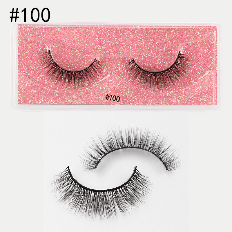 5 Colors Glitter box 3D mink false eyelashes handmade wholesale cosmetics eyes makeup beauty