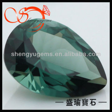 Synthetic Spinel pear Cut green spinel gemstone(SPPS003)