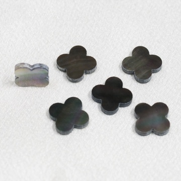 Natural Four Leaf Clover Black Mother Of Pearl