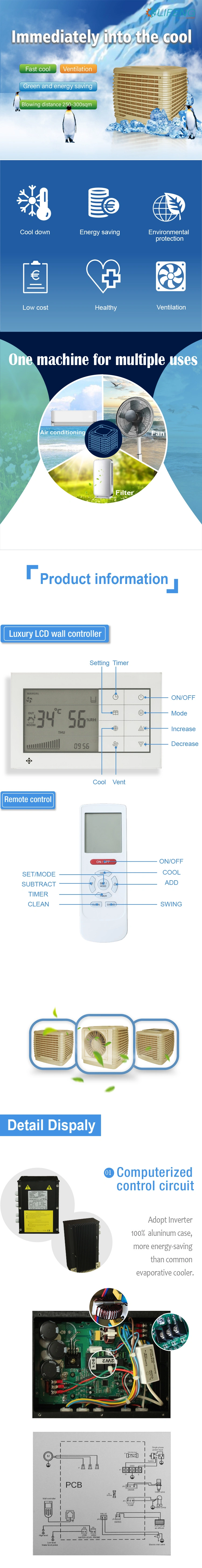 Evaporative Cooler Swamp Cooler System Unit with Industrial Air Curtains