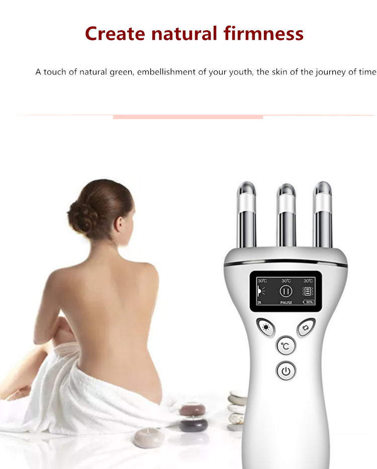 Electric magnetic heating massage instrument multifunctional color light massage instrument relieve body massager