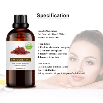100%Pure Natural Safflower Oil Bulk for Face Care