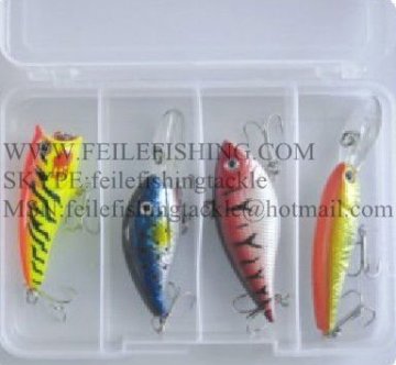 FISHING LURE BOX SERIES plastic box four lures