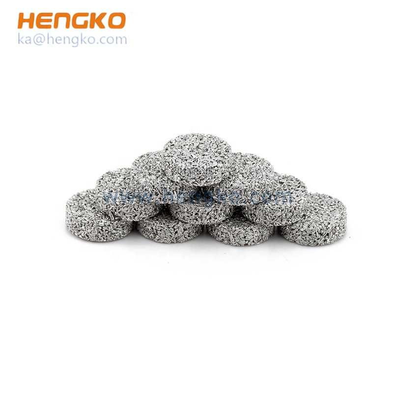 HENGKO 0.2-120 Microns Porous Sintered Disc Filter SUS 316L SS Stainless Steel Gas Liquid Solid Filtration Round or Customized