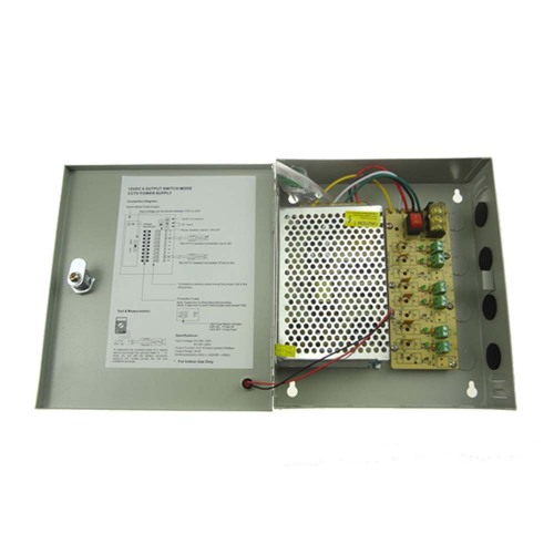 12v 6ch power supply with metal box