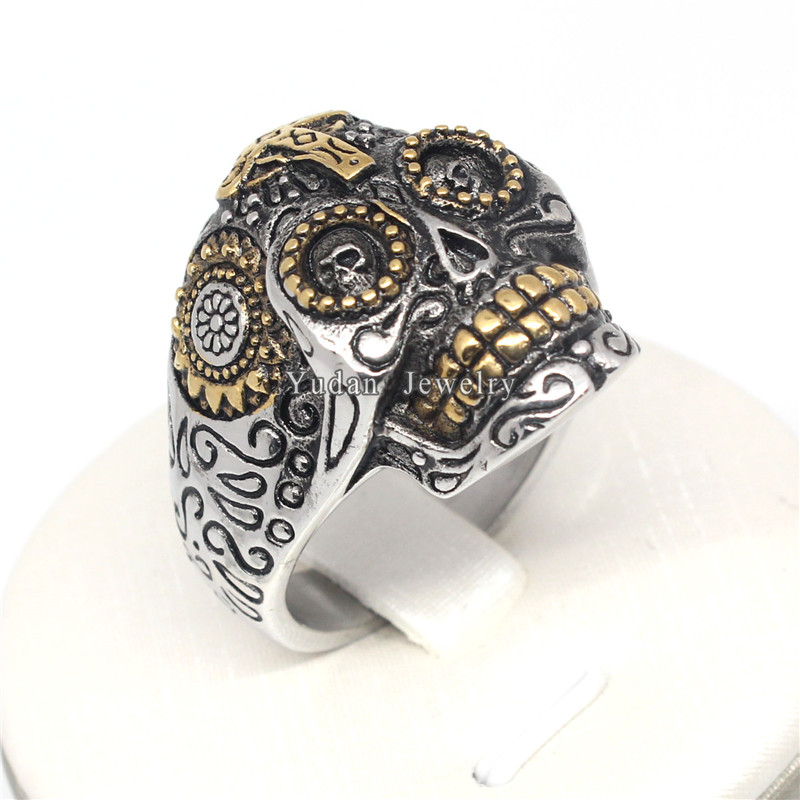 Vintage Jewelry 316L Stainless Steel Fashion Skull Ring