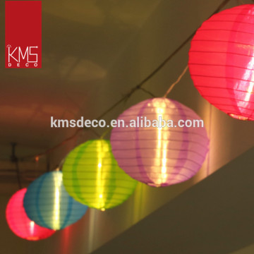 outdoor use waterproof nylon chinese lantern chain lights 12L