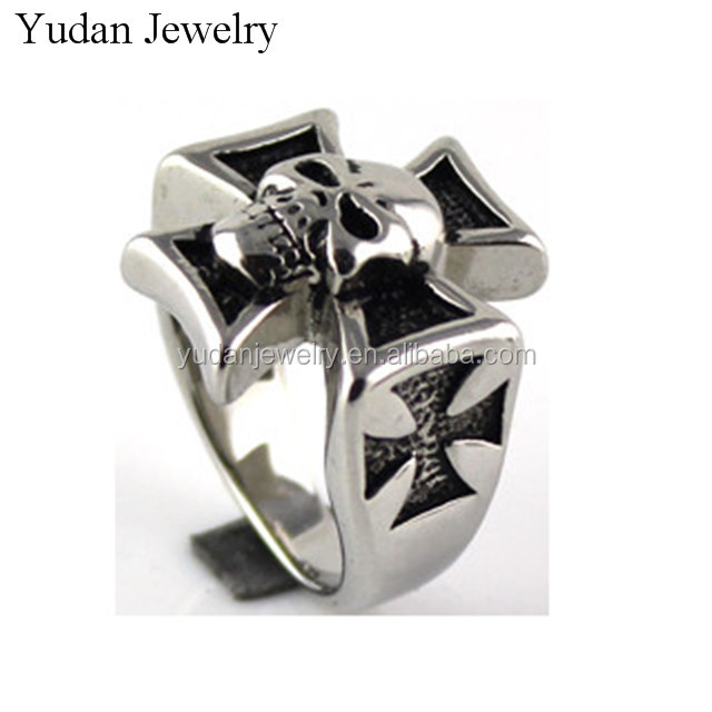 China Manufacturer Custom Stainless Steel skull ring for man