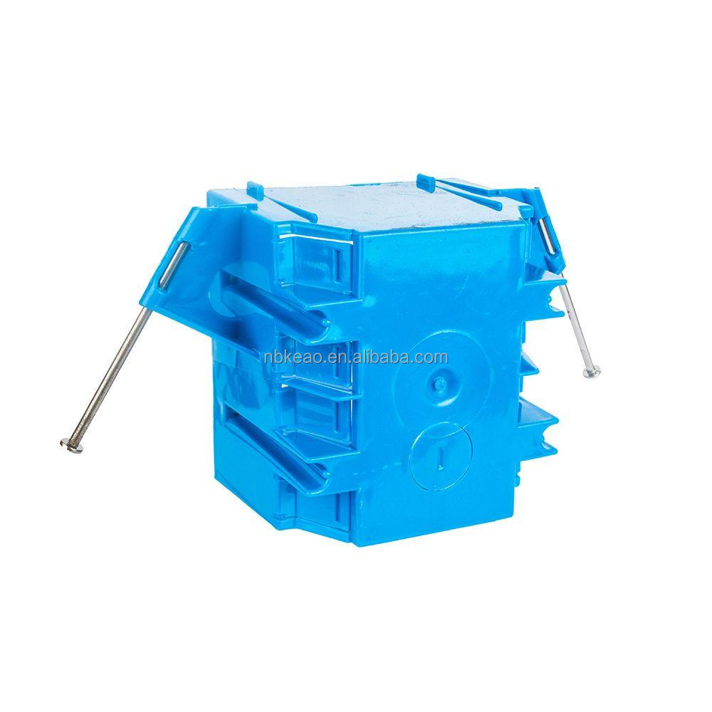 2-Gang 32 cu. in. Blue electrical wall PVC outside electrical box New Work receptacle box Electrical Switch and Outlet Box