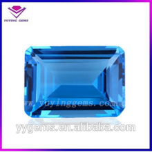 Machine Emerald Cut Cubic Zirconia Aqua Blue Lot CZ Gemstone