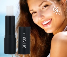 Black Chapstick Tubes SPF 30+ Sunscreen Lip Balm Stick with Private Label