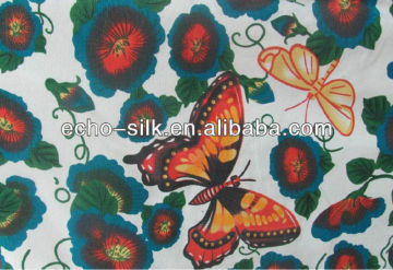 digital floral printed silk fabric