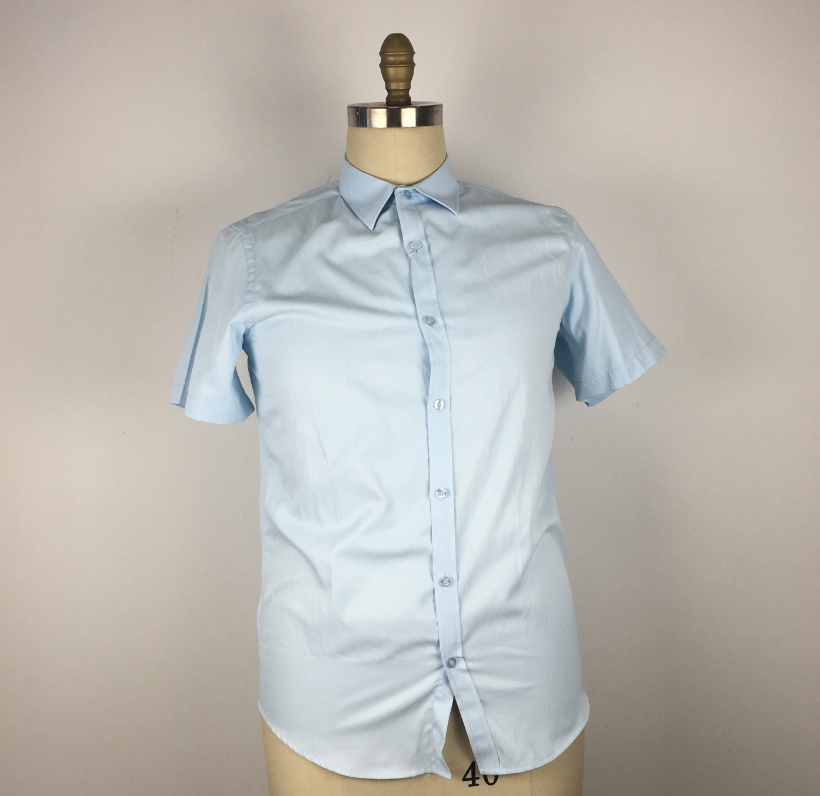 Sky blue short sleeve Office wear shirt