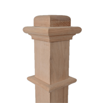 Classic Poplar Newel Post for Custom Installations