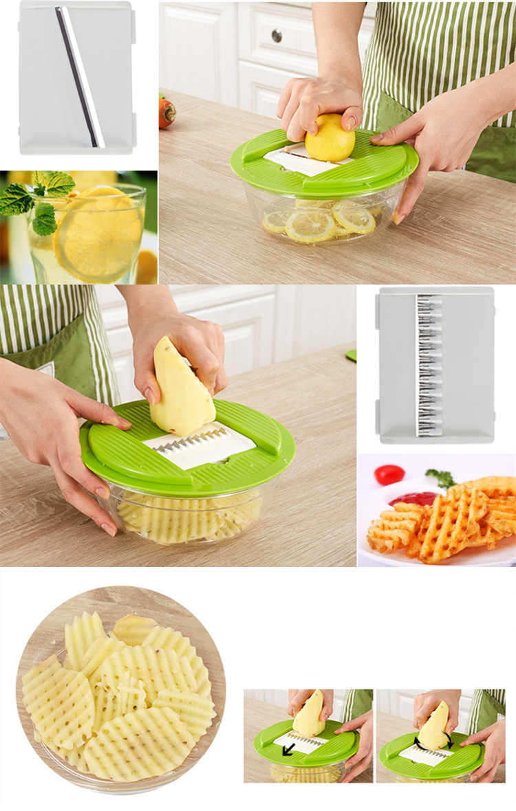 Easy Cleaning Multifunctional Manual Mandoline Vegetable Cutter Slicer Peeler