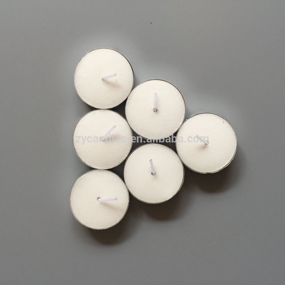 100pcs التي الشموع Tealight الأبيض رخيصة في كيس من البلاستيك