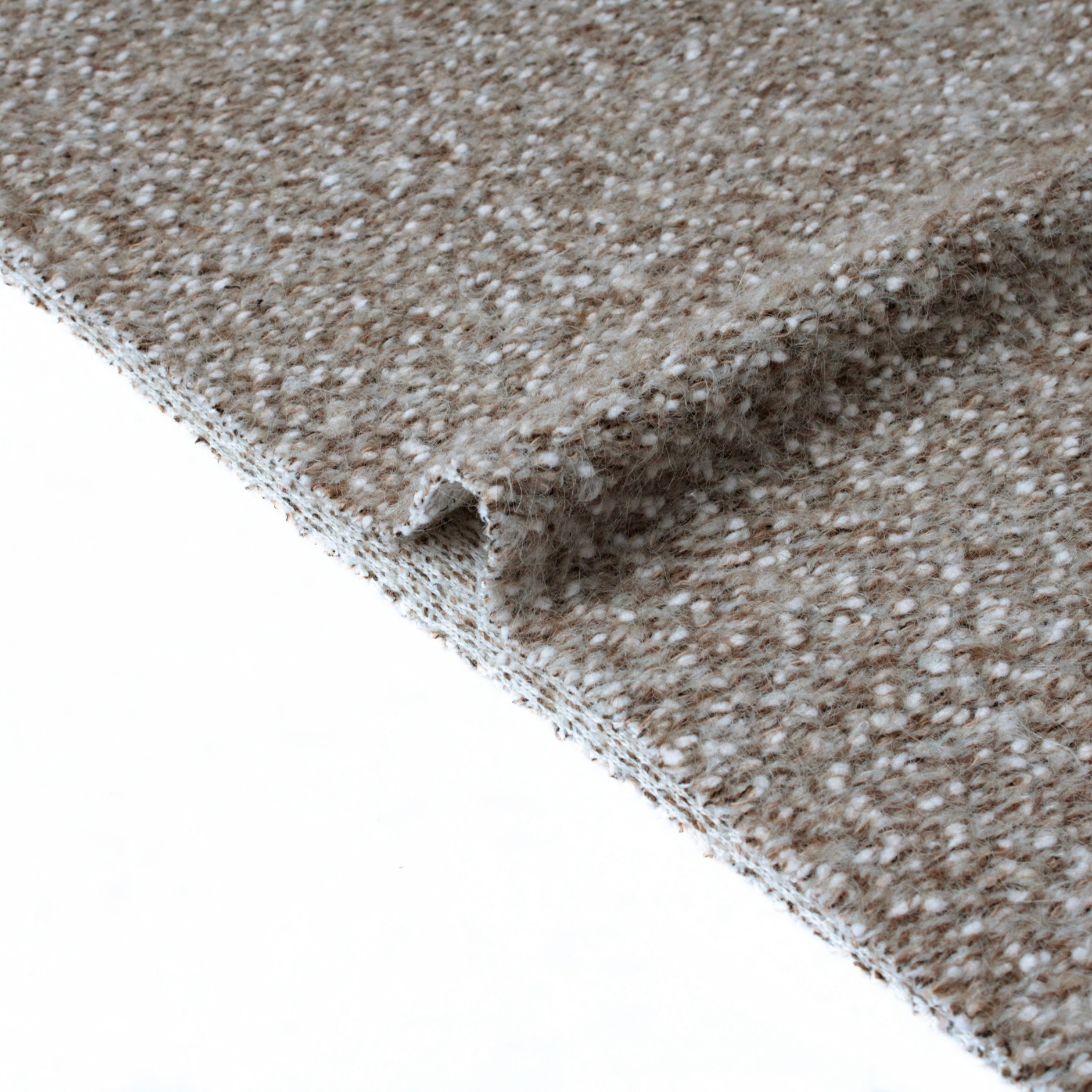 vải thiết kế chấm len wool dot design fabric