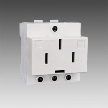 Din Rail Mounting Four Holes Multipurpose Modular Socket