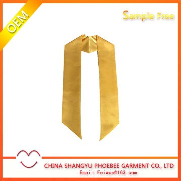 wholesale shiny satin plain Graduation stoles
