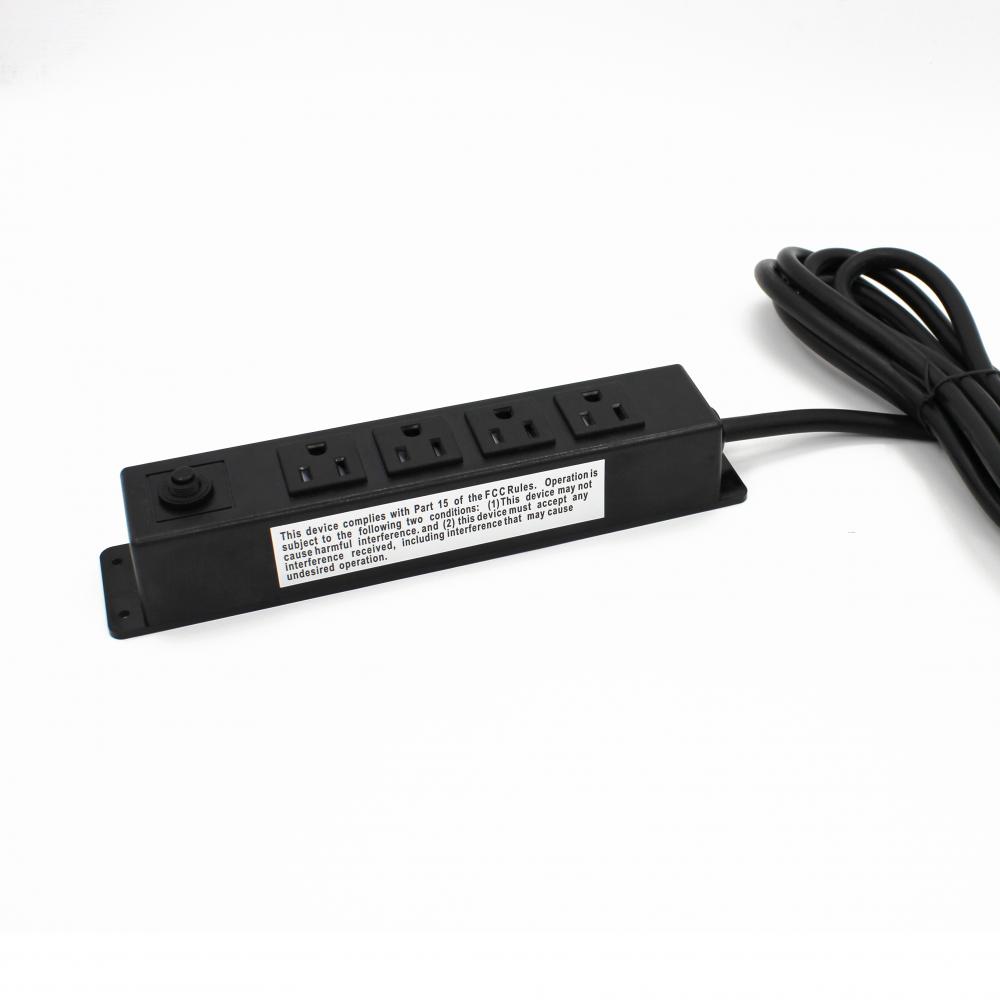 4 tomas de corriente de superficie de EE. UU. 4 Sockets US Surface Power Outlet