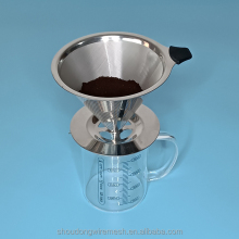 304 Stainless Steel Double-Layer Drip Coffee Pot Filter