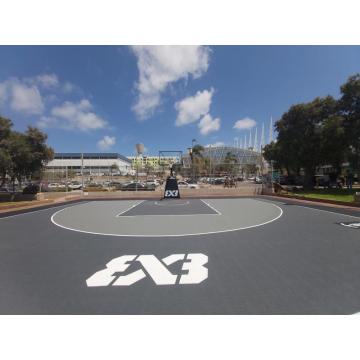 Piso de deportes portátiles para la cancha de baloncesto callejero