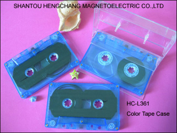 audio cassette blue housing ,black linner