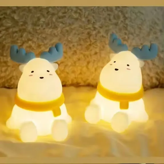 Little Elk Clapping Night Light - LED Desk Lamp for Kids