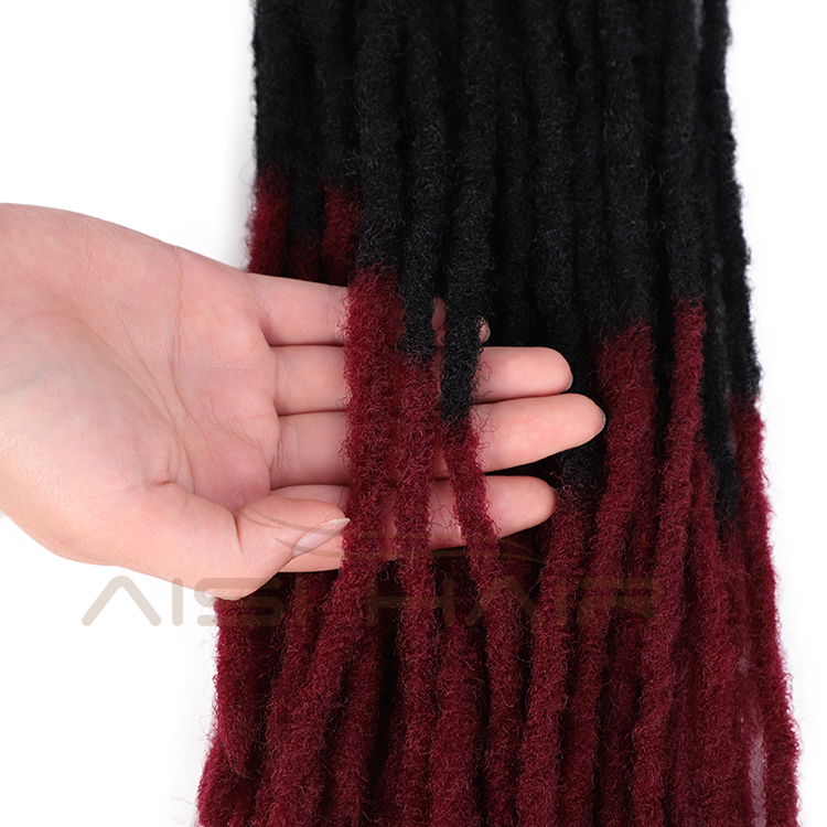 Aisi Hair Dreadlocks Ombre Color Crochet Braids Soft Goddess Faux Locs Synthetic Crochet Braiding Hair Extension For Black Women