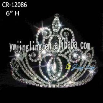 6 &quot;tiaras del desfile de moda de cristal