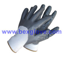 Half Coated Glove, Safety Nitrile Glove