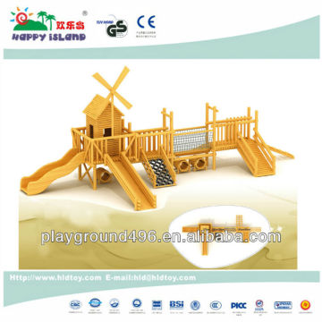 Kids outdoor wood play structures