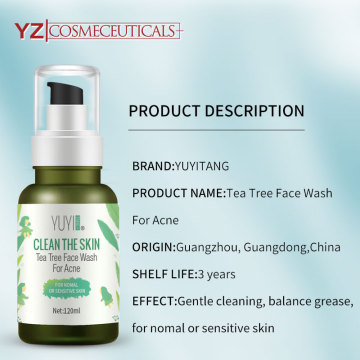 Tea tree anti-acne facial cleanser