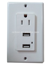 Wall USB Socket/Double USB soket 2.1A/1A/multi socket with usb socket