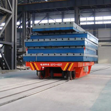 Motorized DC Powered Rail Transfer Trolley Used in Boiler Factory